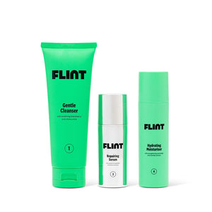 Cleanser and Moisturiser for Men | Men's Skincare Trio | Flint Skincare